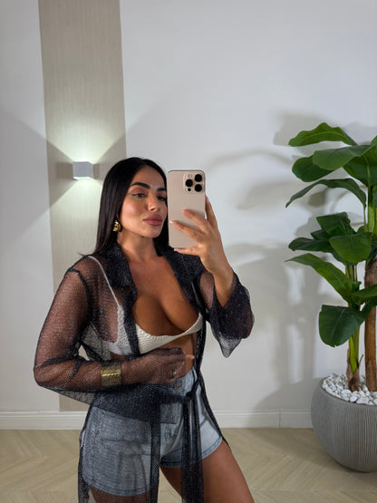 Camicia Kimono Traforata