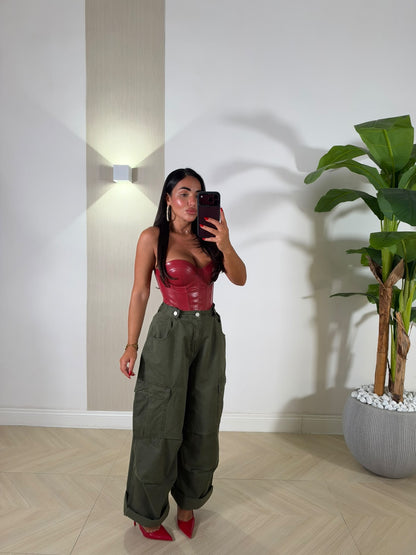 Pantalone Cargo Green