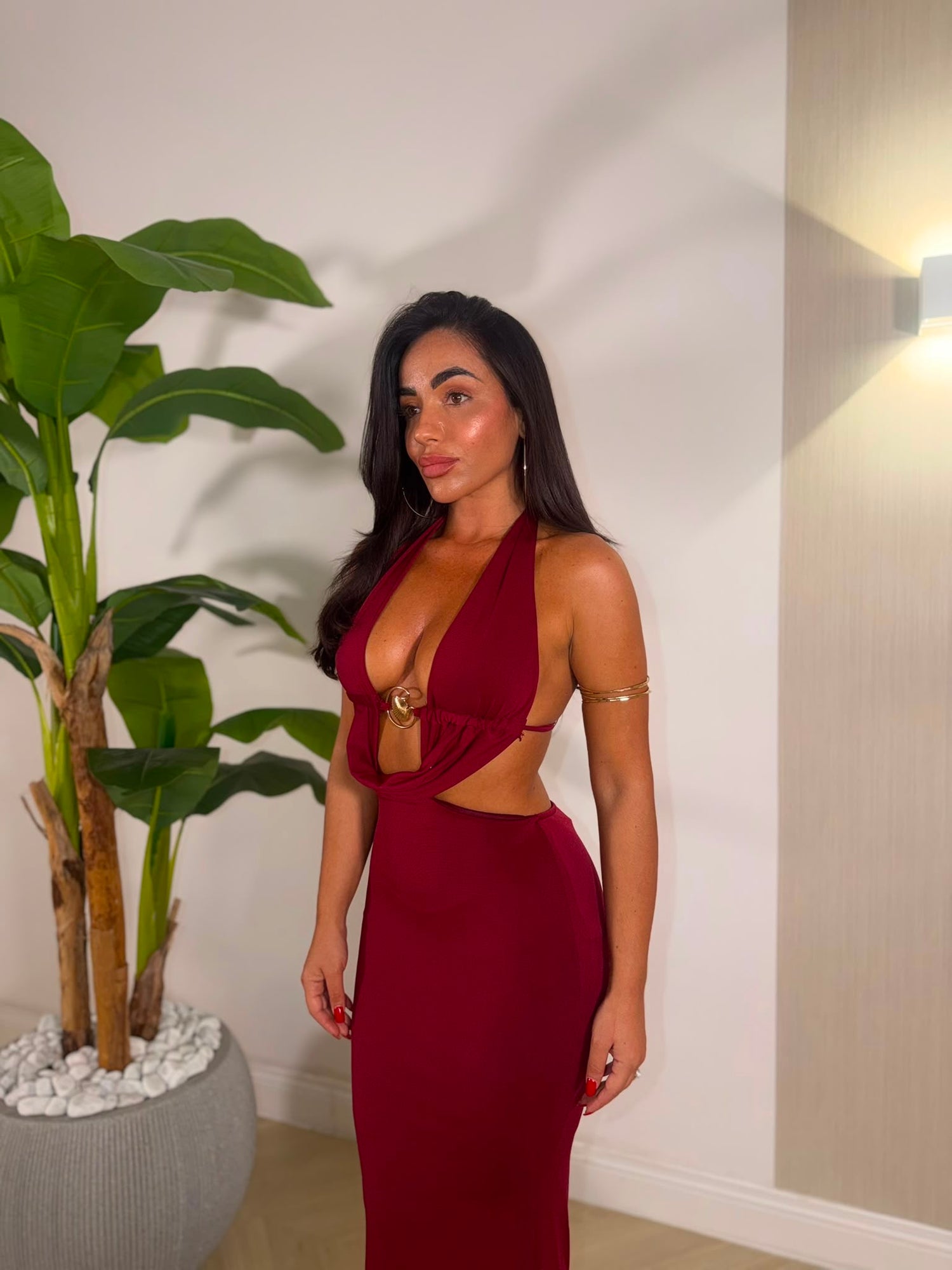 Dress Salgar Bordeaux