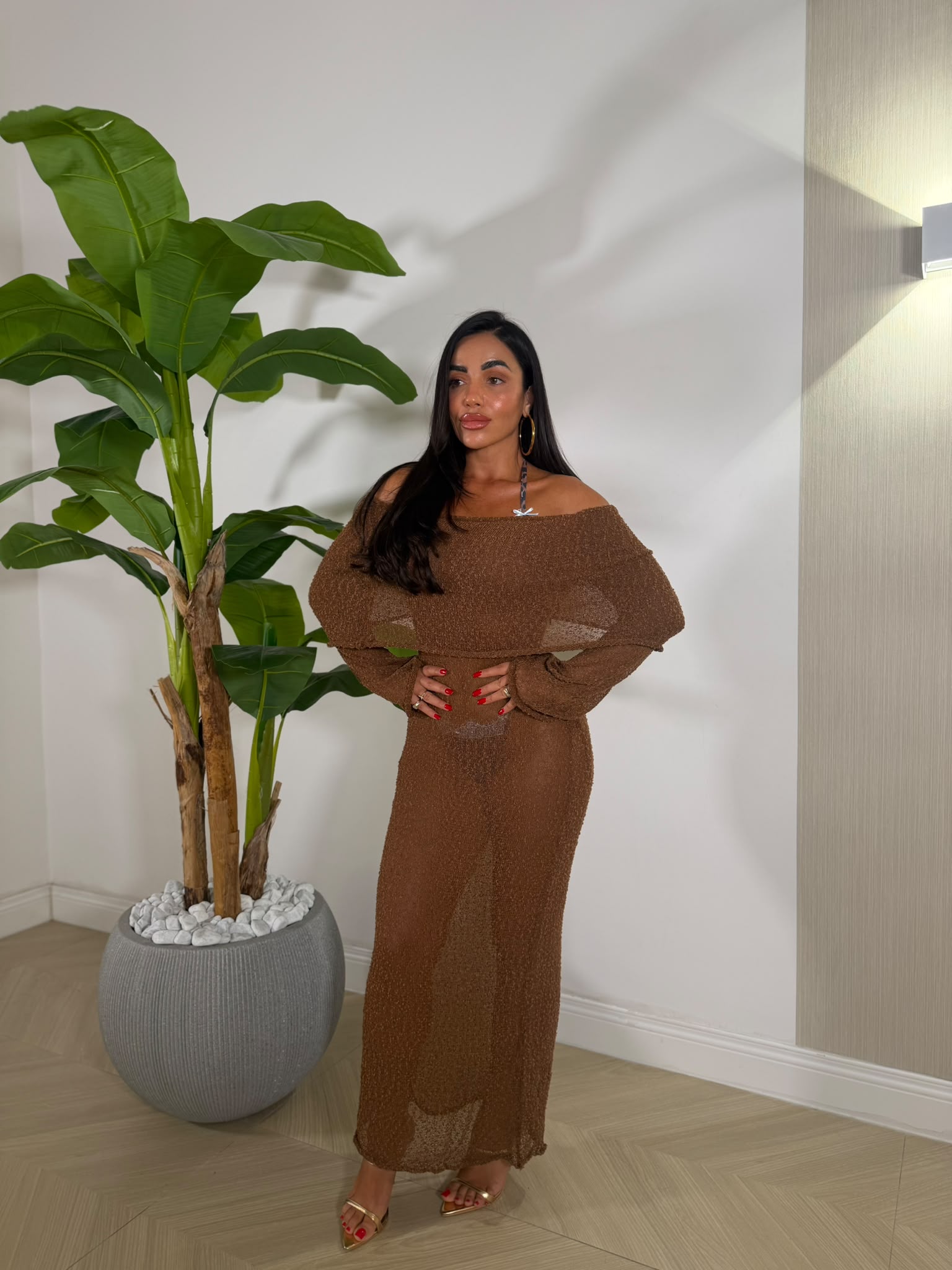Dress Mermaid Marrone
