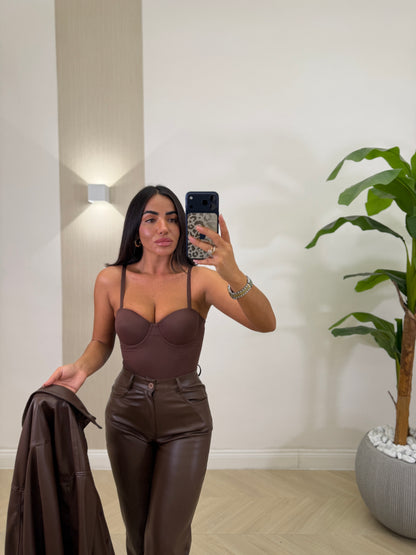 Body Contenitivo Marrone