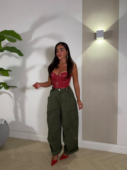 Pantalone Cargo Green