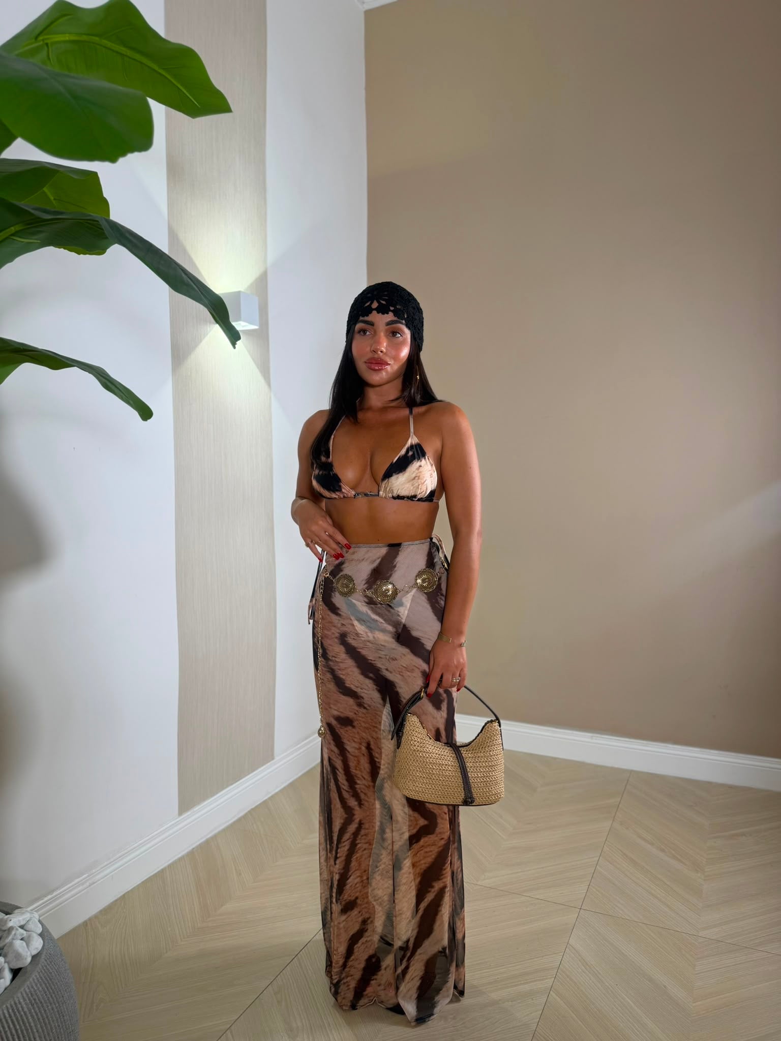 Costume Zebrato Beige
