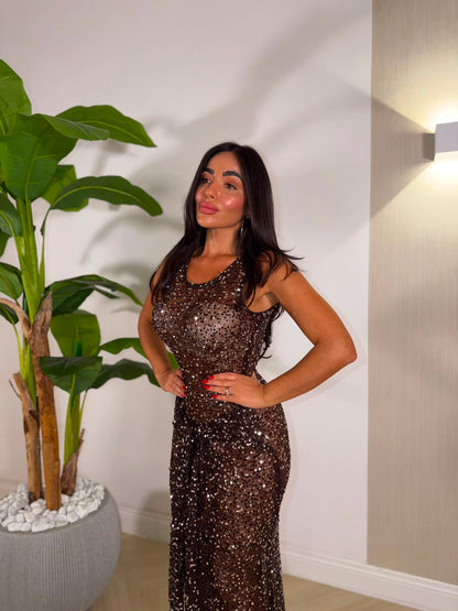 Dress Caelia Marrone