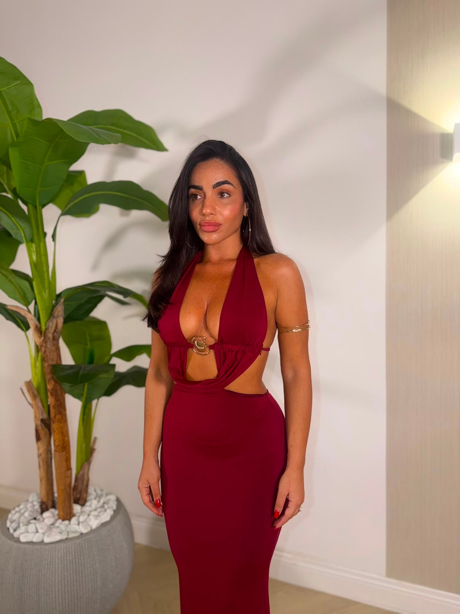 Dress Salgar Bordeaux