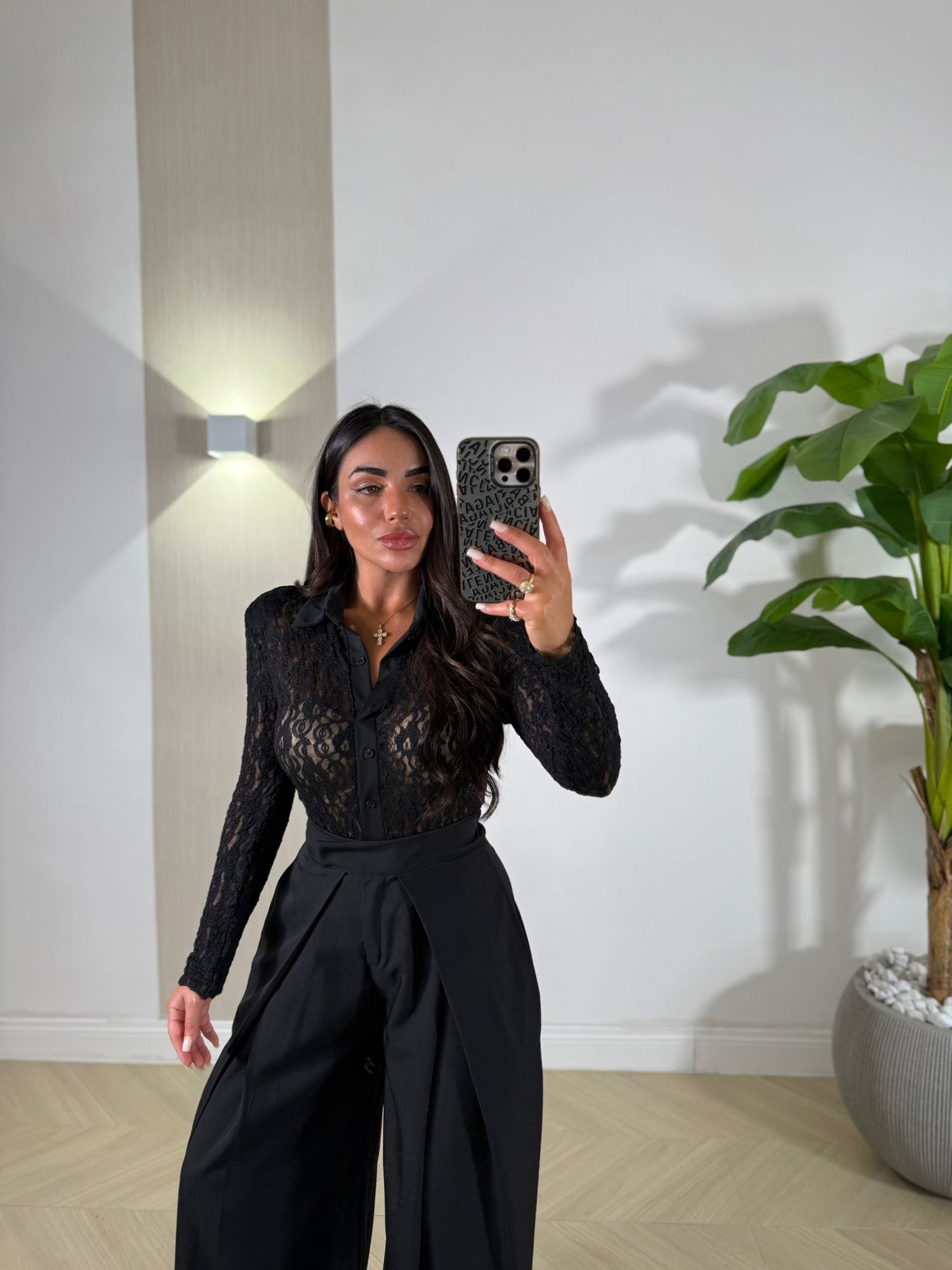 Body Camicia Ricamato