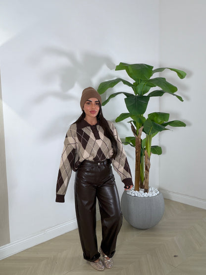 Pantalone Plumita Marrone