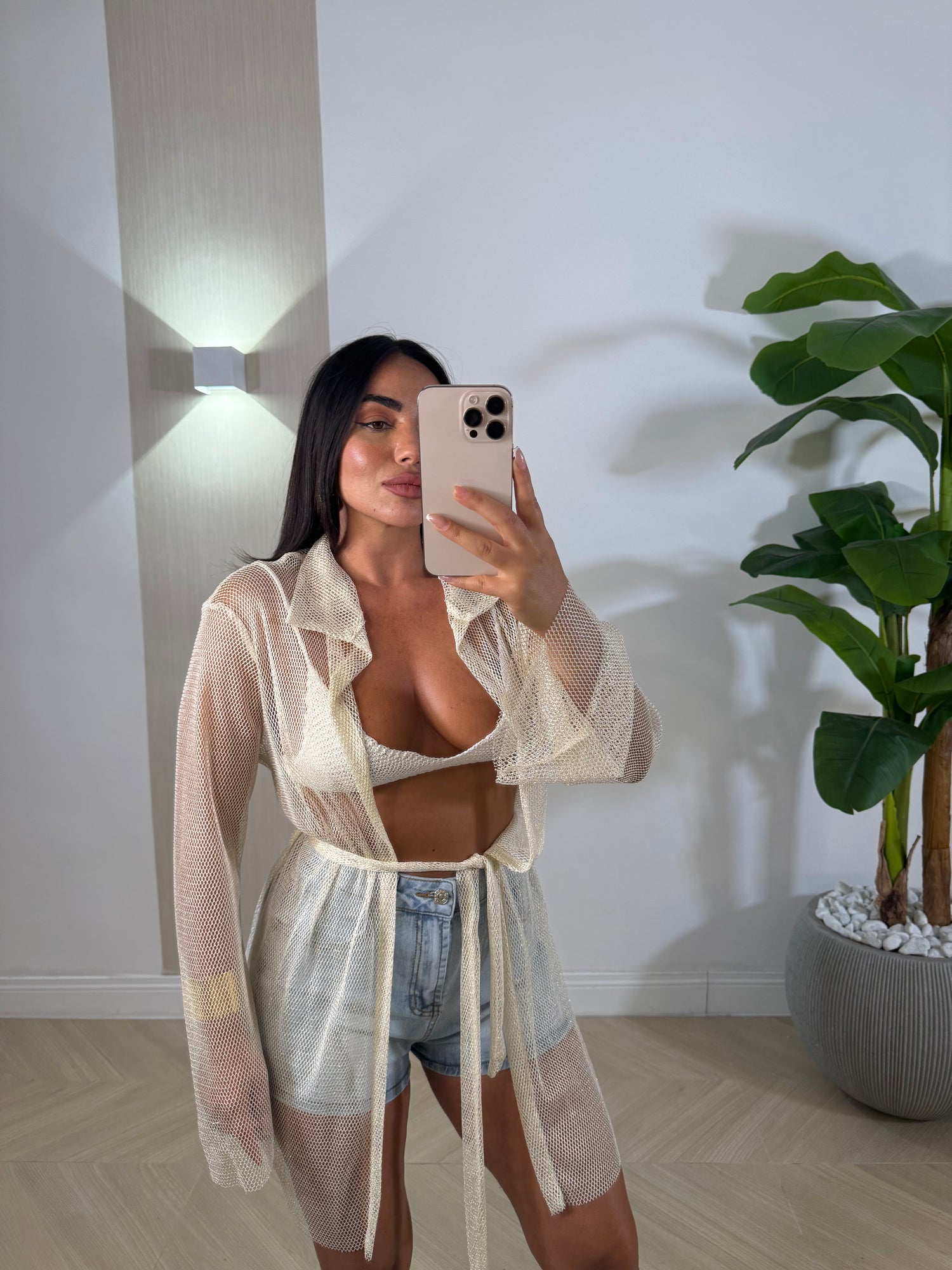 Camicia Kimono Traforata
