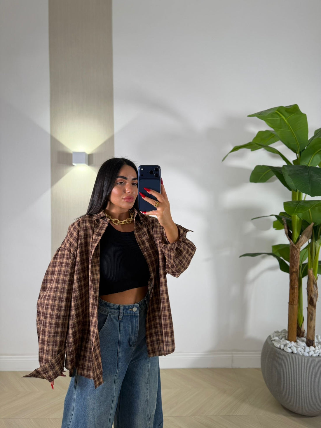 Camicia Marigold Marrone