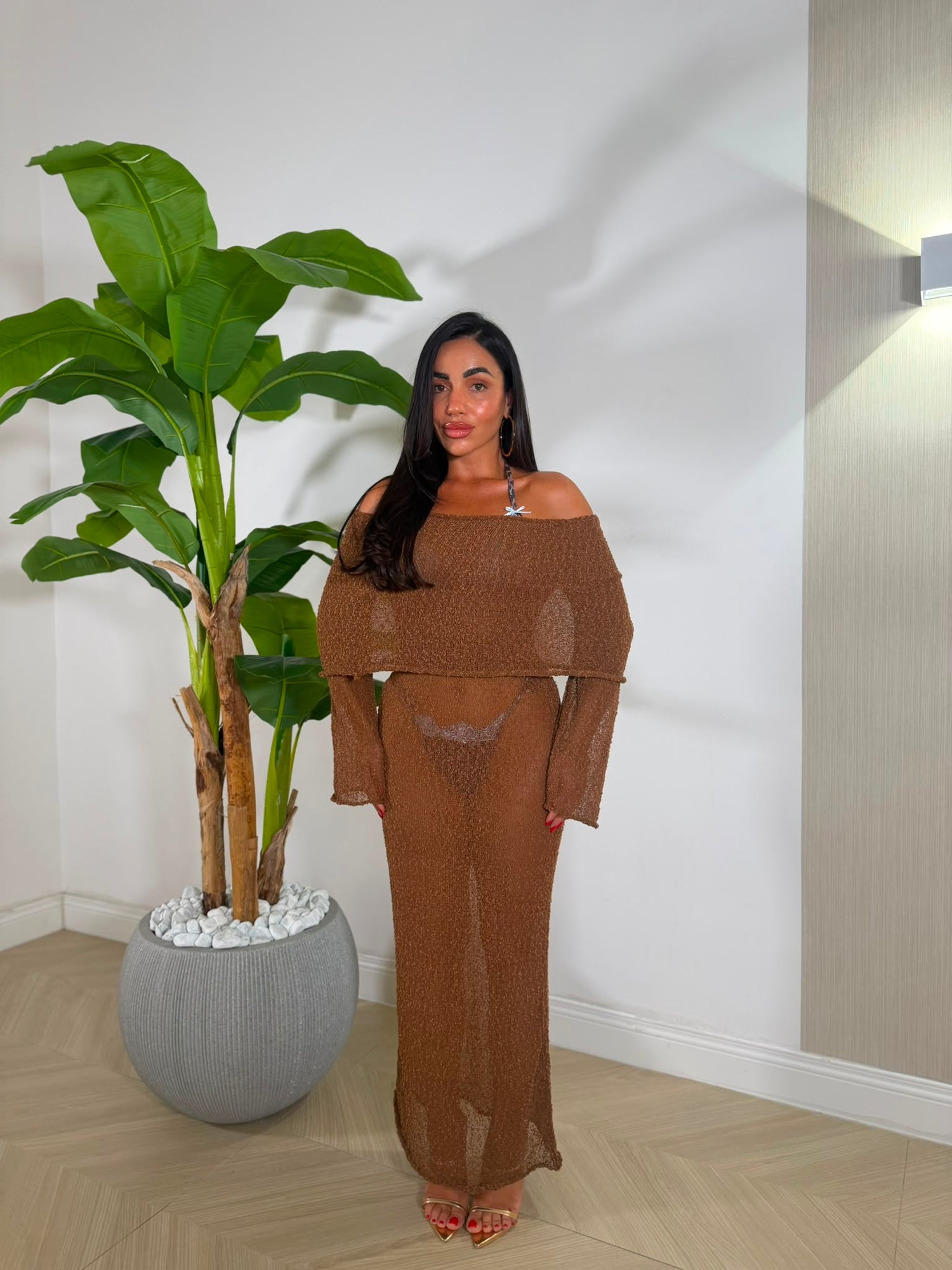 Dress Mermaid Marrone