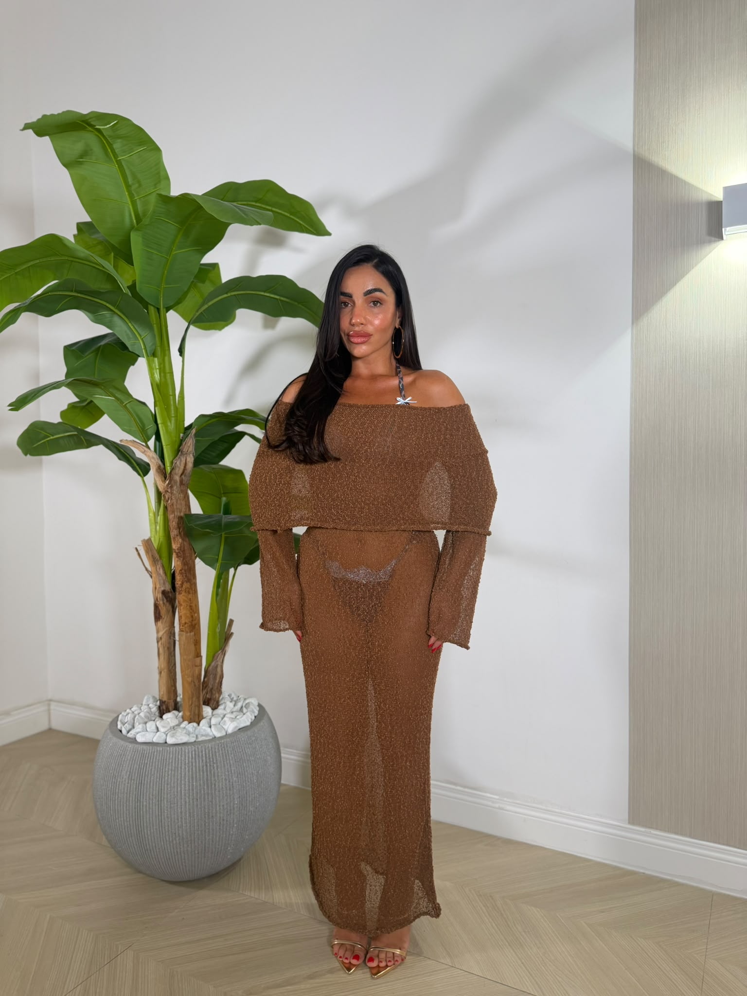 Dress Mermaid Marrone