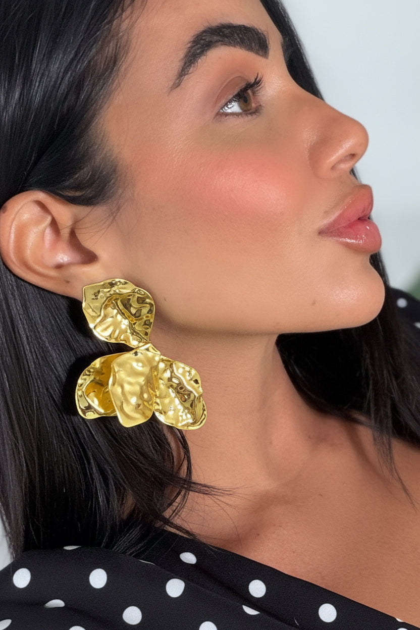 Orecchini Foglie Gold