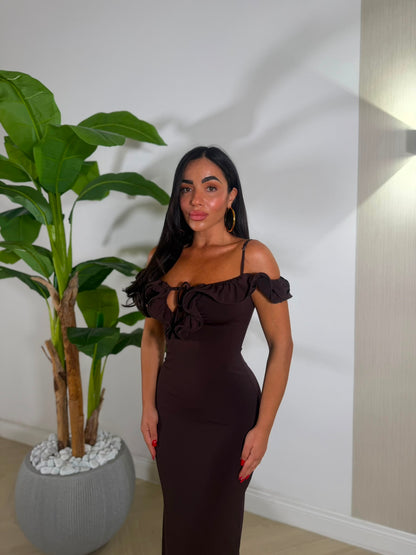 Dress Nisiros Marrone