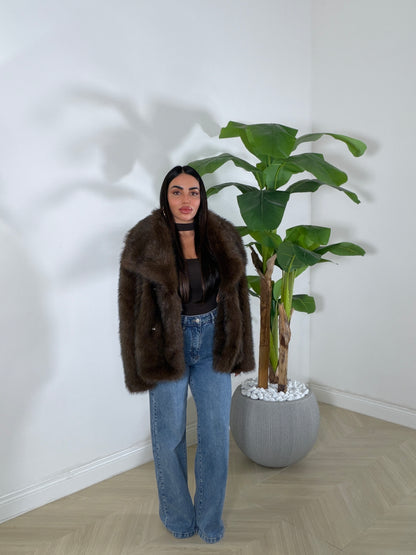 Pelliccia Morbidosa Marrone