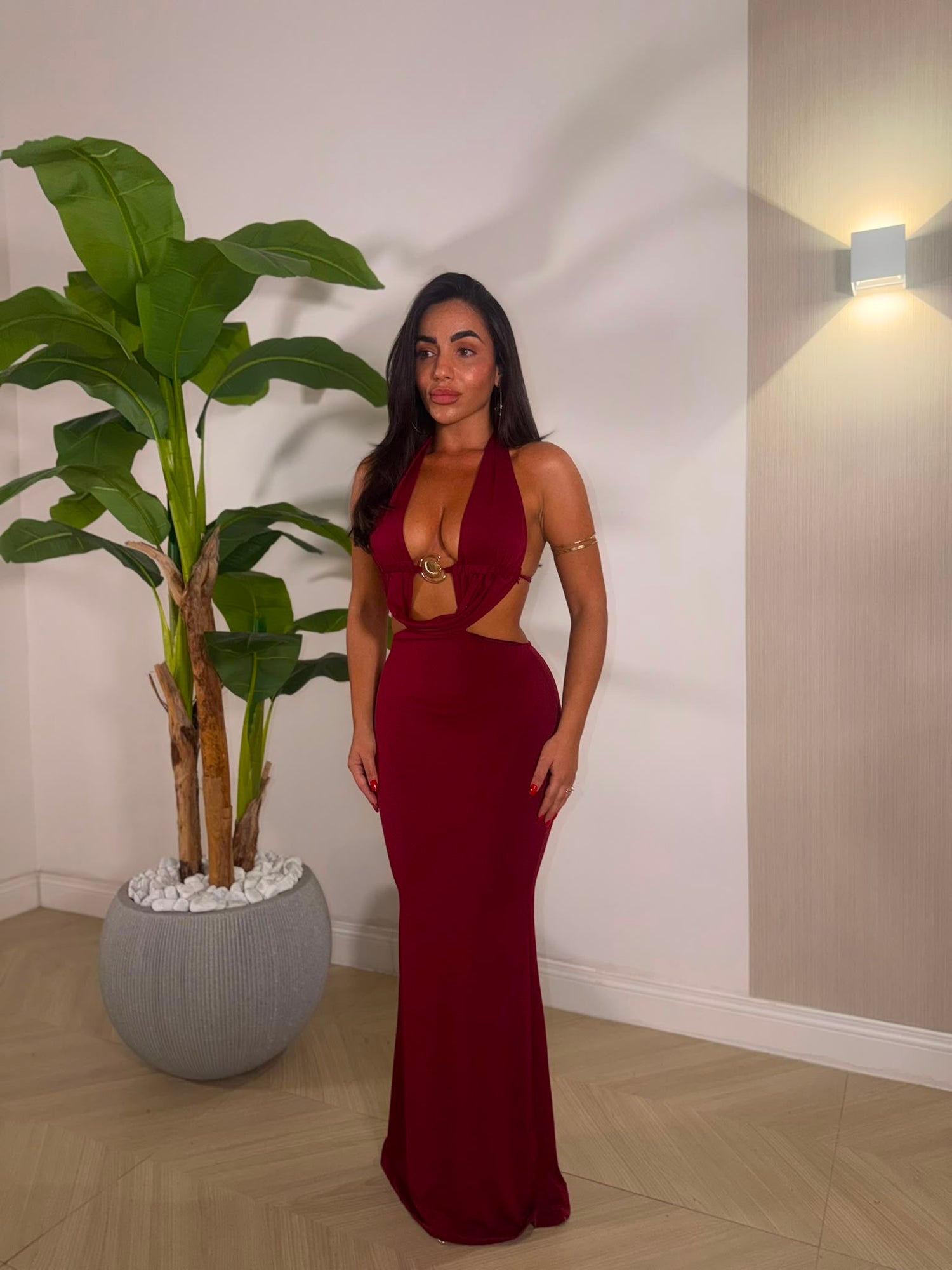 Dress Salgar Bordeaux