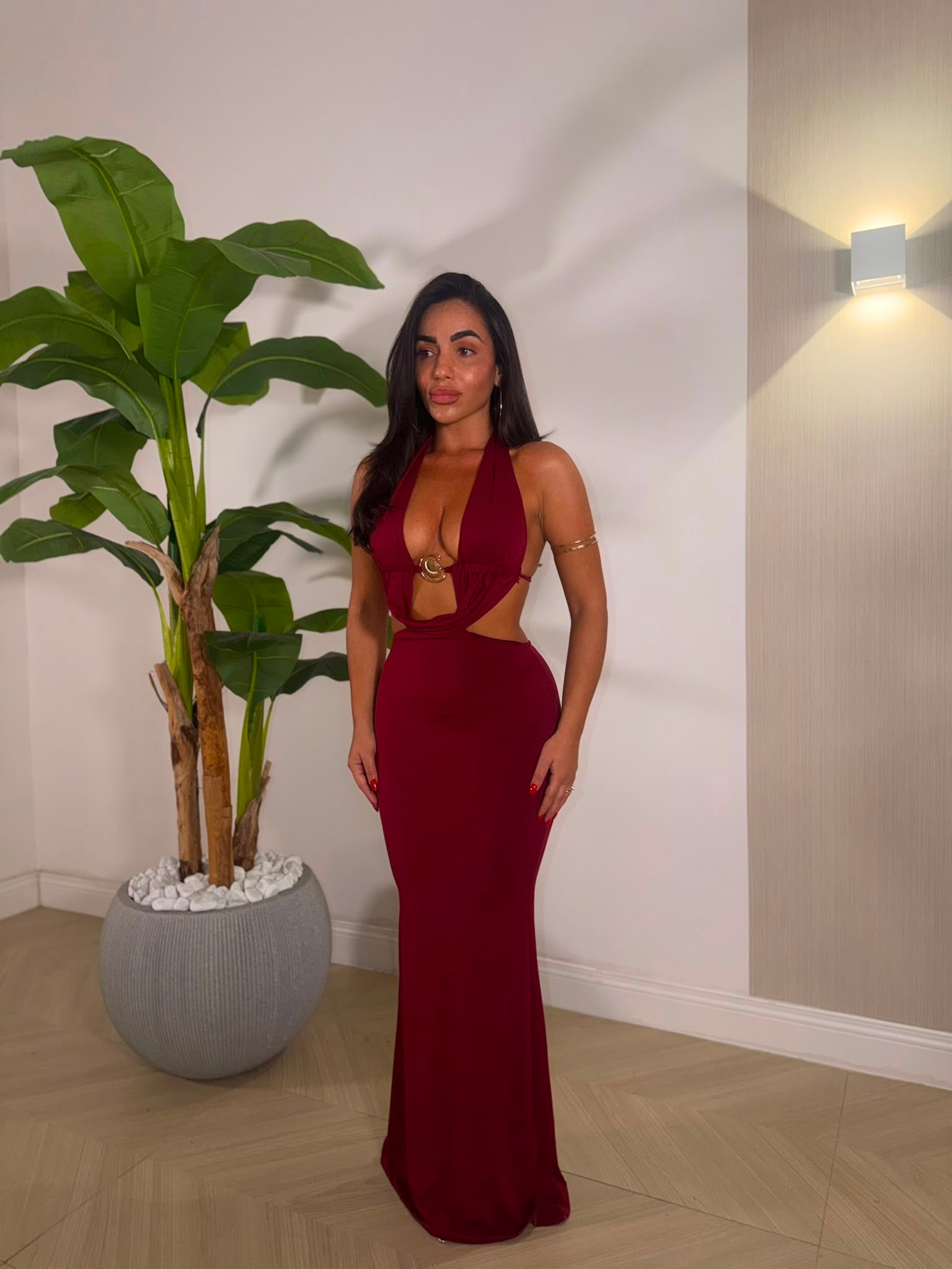 Dress Salgar Bordeaux