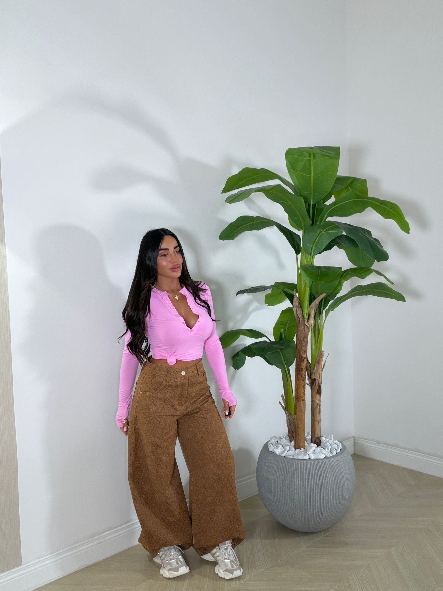 Jeans Fiorellini Marrone