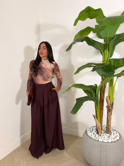 Pantalone Kaida Bordeaux
