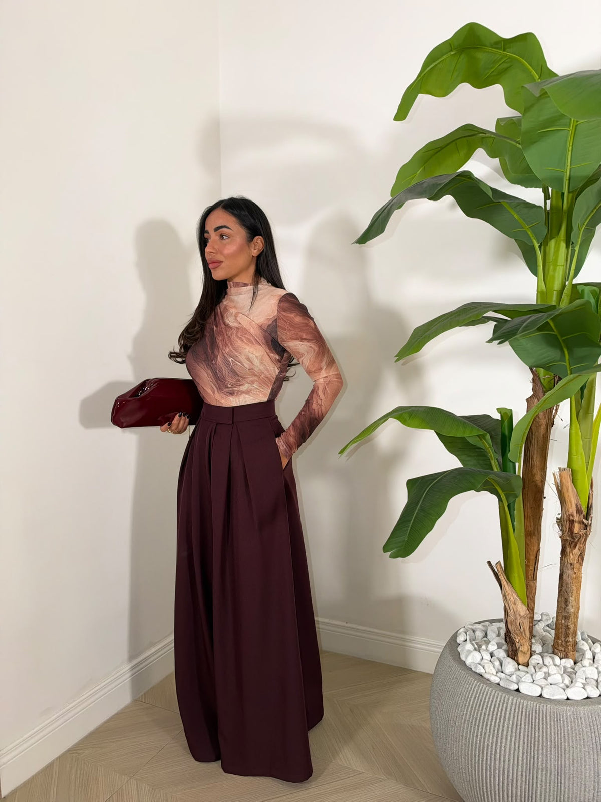 Pantalone Kaida Bordeaux