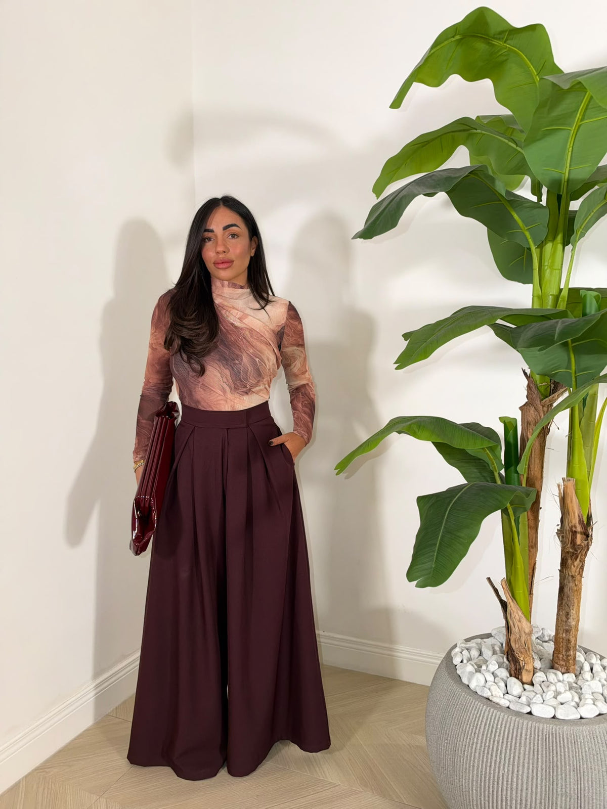 Pantalone Kaida Bordeaux